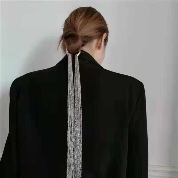 Baihua Silver Metal High Hole Long Tail Chain Hair A