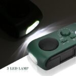 AM FM Solar LED Flashlight Hand Crank Rechargeable Radio - Image 3