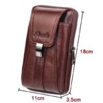 Men's Small Waist Bag Belt Mobile Phone Bag Vertical Multi-functional Mini Retro Cowhide - Image 4