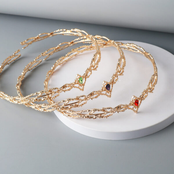 Gem Crystal Crown Hair Clasp Ladies