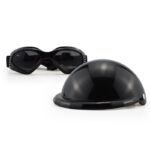 PET Helmet Helmet Dogs And Cats Outing Motorcycle Cap Headwear Pet Toy Hat Sunglasses Helmet Set - Image 5