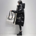 Polished Black Down Jacket Women's High-end Mid-length Coat