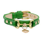 Lizard Pattern Double Buckle Leather Pet Collar - Image 2