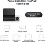 70mai A500s 1944P Dash Cam A800S Built-in GPS ADAS 140FOV 70mai Car Camera - Image 3