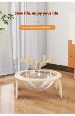 Antlers Cat Nest Four Seasons Universal Pet Supplies Chamfer Space Capsule Solid Wood Cat Bed - Image 9