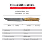 Damascus Steak Knife Stainless Steel Western Food Knife - Image 5