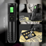Black Poor Qi Adjustable Radio Source Long Pen Motor Tattoo Machine Mini Tattoo Pen With USB Charging Cable - Image 5