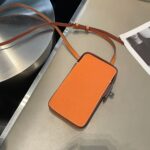 Fully Equipped Twist Lock Palm Print Leather Simple Solid Color Horizontal Mini Bag - Image 9