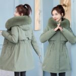 Women's Mid-length Slim Fashion Cotton-padded Jacket - Image 9