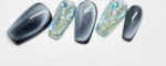 Women's Handmade Custom Dark Blue Cat's Eye Rhinestone White Niche High-grade Wear Armor - Image 5