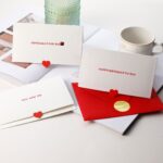 Handmade Dark Pattern Blessing Handwritten Folding Greeting Card