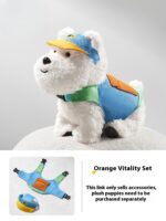 Babycare West Highland Plush Puppy Command Dog Scarf Hat Dog Clothes Set - Image 7