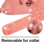 Cute Warm Small Dog Harness And Leash Set With Bow Tie, Soft Padded Puppy Harness With Removable Fur Collar, Adjustable Girl Dog Harness With Quick Release Buckles - Image 8