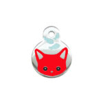 Pet Dog Brand Cute Cartoon Cat And Fish Printed Cat Necklace Pendant Alloy Dog Collar Ornament Pendant - Image 4