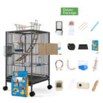 Parrot Xuanfeng Bird Cage With Feeder Toy Grass Nest Breeding Box - Image 6