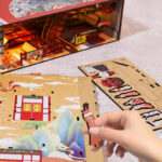 Sakura Town Hand Assembled 3D Stereoscopic Book Model Ornament - Image 3