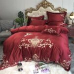 Four-piece Wedding Bedding Is Happy To Be Newly Married By Red Embroidery - Image 5