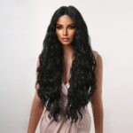 Domestic Silk High Temperature Silk Wig Woman With Long Curly Hair In The Middle - Image 3