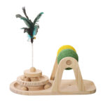 Creative Solid Wood Turntable Sisal Ball Cat Toy - Image 3