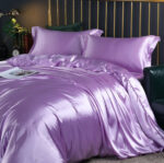 Solid Color Double-sided Silk Four-piece Set Silkworm Silk Satin Bed Sheet Quilt Cover - Image 10