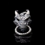 S925 Sterling Silver Blue Dragon Punk Pendant - Image 2