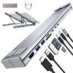 Aluminum Alloy HUB Multi-interface HDMI 8 In 1 Docking Station Laptop Stand - Image 4
