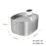All Stainless Steel Cat Smart Wireless Rechargeable Pet Drinking Bowl Automatic Loop - Image 6