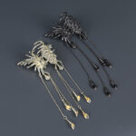 Rhinestone Butterfly Wind Chime Tassel Hairpin - Image 5