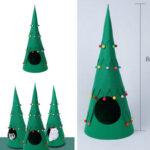 Pet Felt Christmas Tree Foldable Tent Dogs And Cats Semi-closed Four Seasons Universal - Image 4