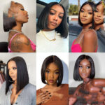 Short Bob Wig Bone Straight 13x4 Transparent Lace Front Wigs - Image 5