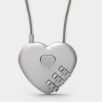 Peach Heart Long Wire Rope Love Lock - Image 9