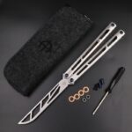 Titanium Alloy Splicing Butterfly Knife With Integrated Handle - Image 2
