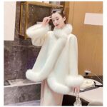 Artificial Fur Mid-length Coat Women's Woolen Cloak - Image 7