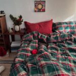 Ins Nordic Simple Plaid Christmas Cotton Yarn-dyed Washed Cotton Four-piece Set - Image 2