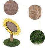 Sisal-Covered Cat Claw Scratcher Pole With Sunflower Cat Scratching Post And Flower Cat Tree Furniture - Image 3