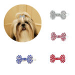 Pet Cat And Dog Ornament Diamond Dog Bone Barrettes - Image 2