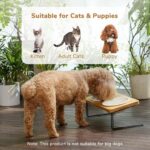 Small Dog Water And Food Feeder - Tilted Ceramic Bowl Set With Bamboo Stand - Image 5