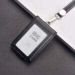 Leather Work ID Card Holder Chest Brand Credit Card Bag Holder - Image 3