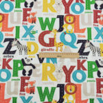 Alphabet Cartoon Animal Pure Cotton Twill Cloth Children's Bedding Clothing Blanket Fabric - Image 5