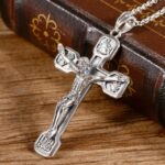 Jesus Cross Men's Pendant Silver Pendant - Image 4