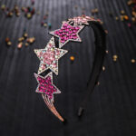 Korean Style Five-pointed Star Headband Czech Drill Headdress - Image 3