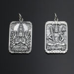 Retro Thai Silver Square Card Personality Pendant Natal Buddha - Image 5