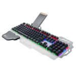 Green Axis Metal Panel With Wrist Splint Wired Professional Gaming Keyboard - Image 3