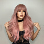 Qi Bangs Big Wave Long Curly Wig - Image 4