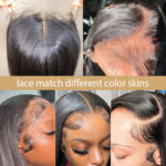 Short Bob Wig Straight 13x4 Transparent Lace Frontal Human - Image 3