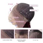 Blue Highlights Loose Lace Humanhair Wig - Image 4