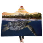 New Ocean Turtle Series Hooded Blanket Cape - Image 4
