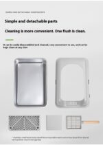 Alloy Litter Box Easy To Clean Widen And Thicken Leak-proof Sand Large Space Semi-closed Cat Toilet - Image 6