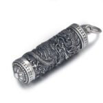 S925 Sterling Silver Ornament Tenglong Pattern Niche For A Statue Of The Buddha Pendant - Image 5