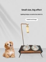 Cat Food Bowl Rack Outdoor Camping Dog Basin Double Bowl Shallow Mouth - Image 9